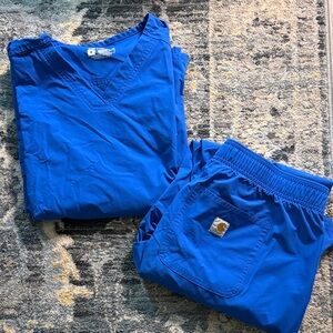 Carhartt Royal Blue Scrub Set